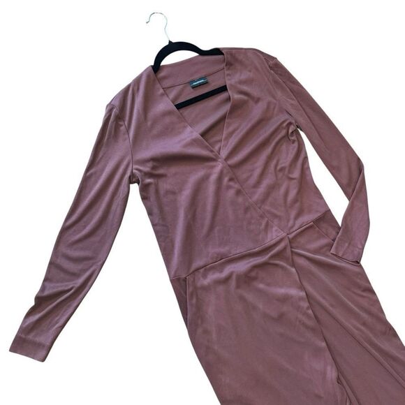 Revolve by Malene Birger Slinky Brown Wrap Front Jumpsuit (no button) - Picture 6 of 11